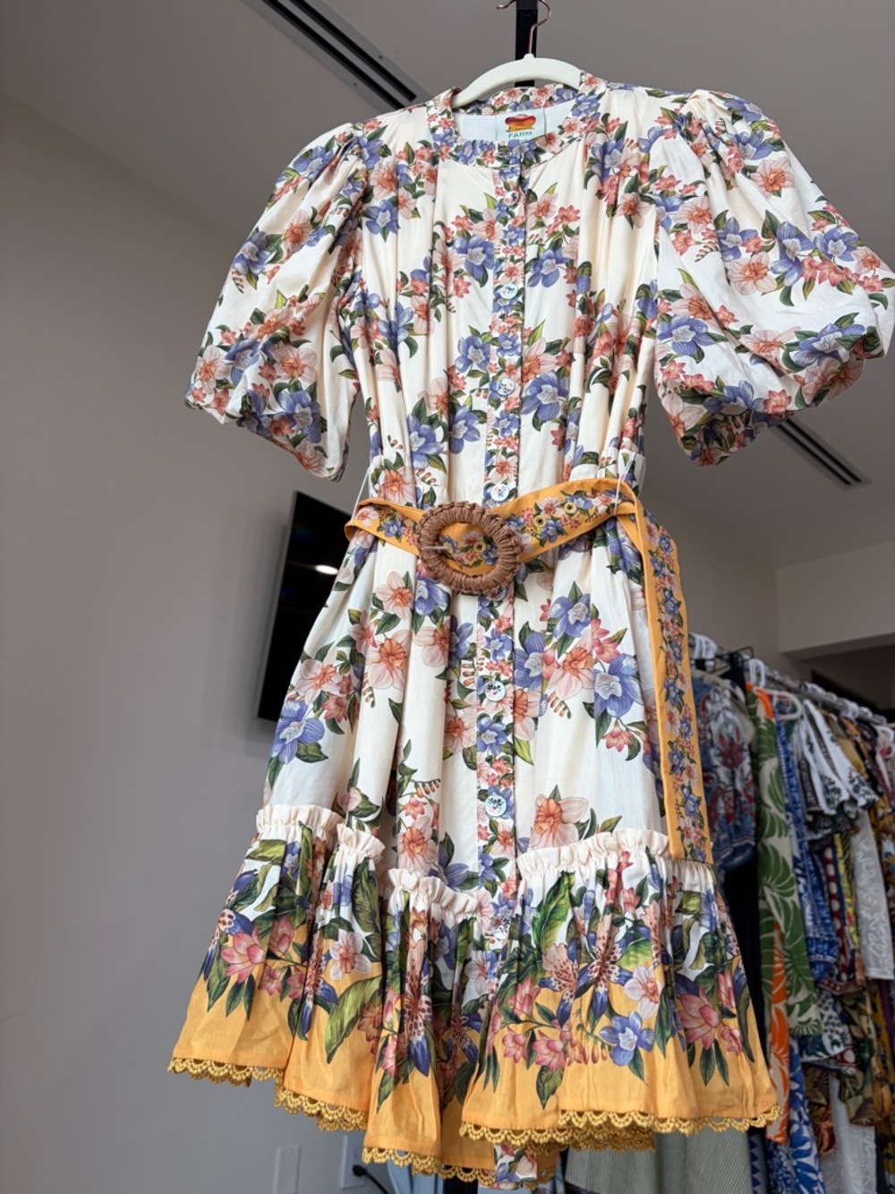 Farm Rio: Sand Hilo Stripes Mini Dress - Picture 3 of 10
